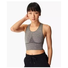 Sweaty Betty Stamina Longline Sports Bra Gray M Athleisure Gym Yoga Pilates Gym