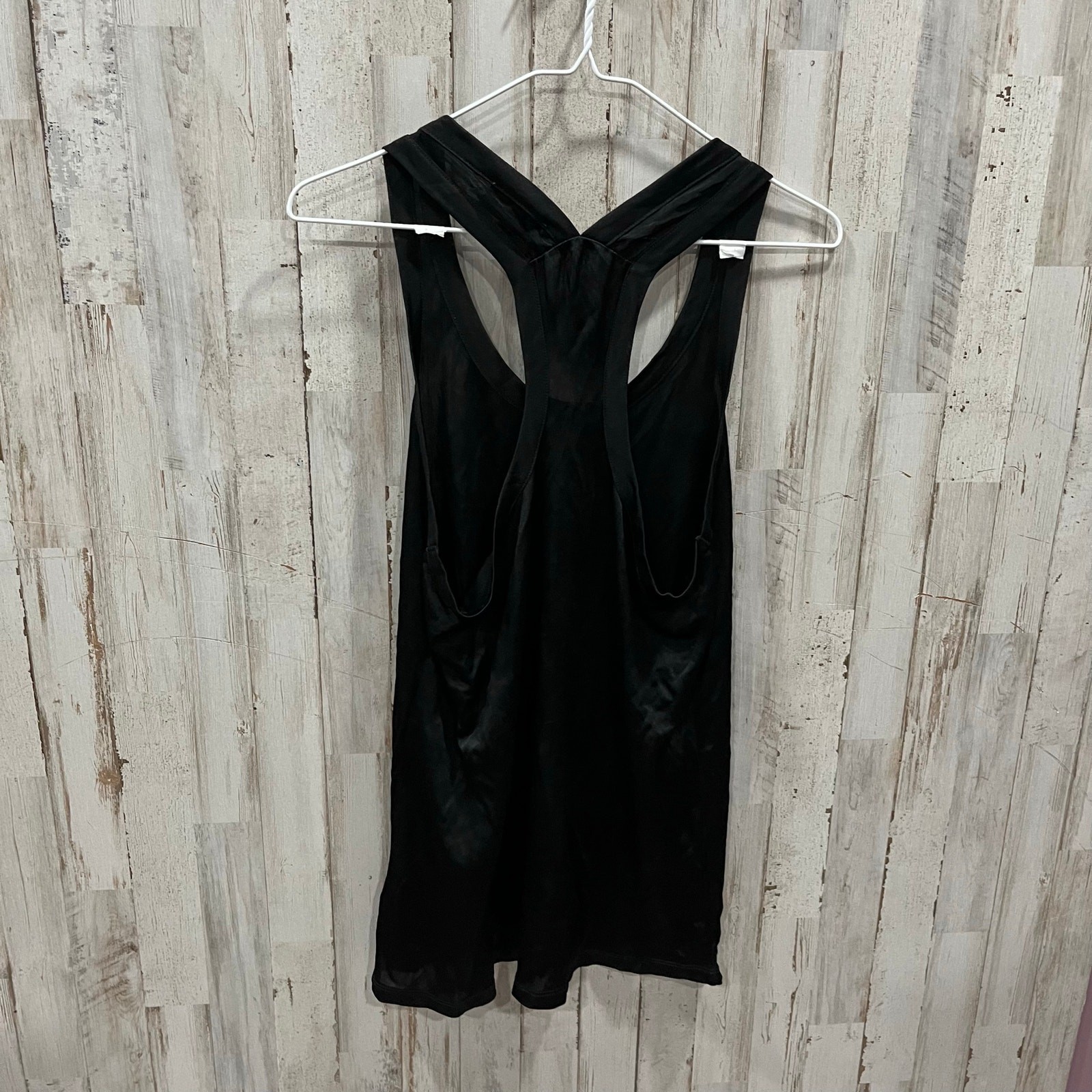 Reiss Essentials Black Mesh Racer Back Semi Sheer Tank Top Womens XS Sexy Staple thumbnail 4