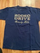 VTG 80s Rodeo Drive Beverly Hills T-Shirt Single Stitch Cotton L Faded