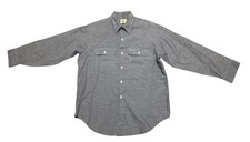 Vintage Big Mac Penneys Shirt Work Wear Long Sleeve L Perm Prest Polycotton 70s