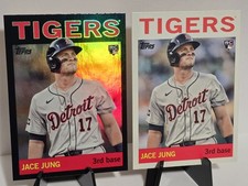 2025 Topps Baseball Archives Black Foilboard + Base #5 Jace Jung Detroit Tigers