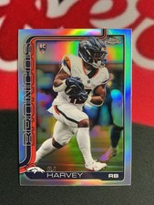 2025 Topps  Chrome Rj Harvey Rookie Refractor #330 Denver Broncos RC