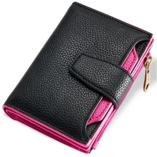 Airkit Small Wallet Women RFID Blocking Soft Leather Bifold Compact Card Hold...