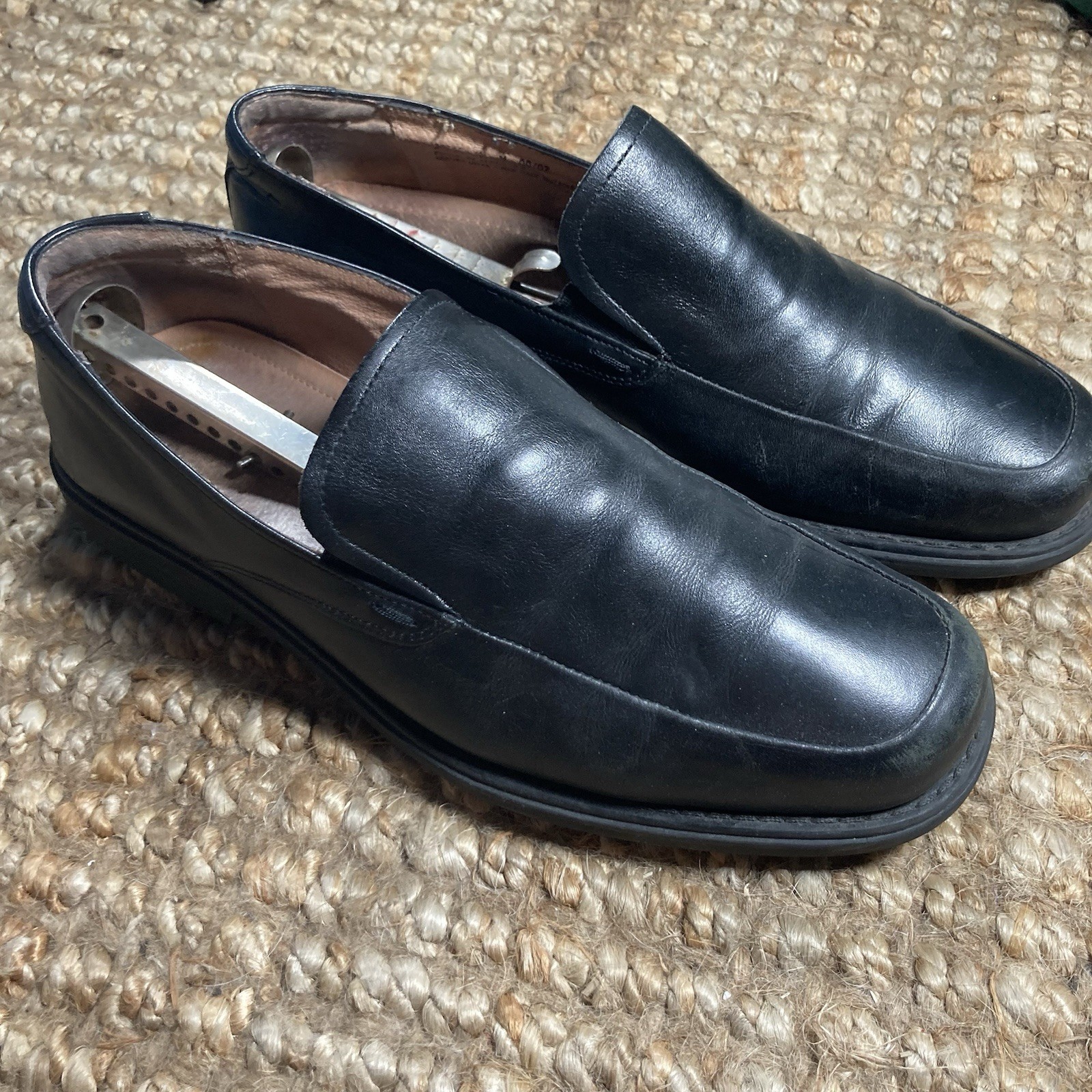 Bostonian Mens Black Leather Slip On Loafer Dress Shoes Size 11M