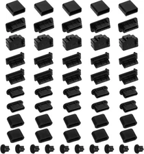 55Pcs USB Port Caps Silicone Cover Protector Dust Plug Type-C Dust... 
