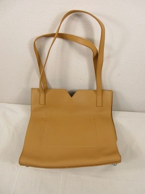 Pixie Mood Tote Womens Tan Vegan Leather Shoulder Bag Interior Zipper Metal Feet