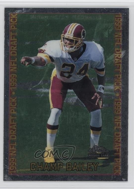1999 Topps Chrome 1999 NFL Draft Pick Champ Bailey #160 HOF 7tw