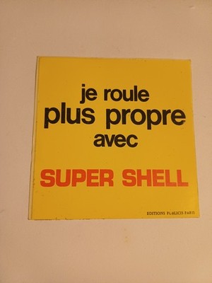 Vintage I Ride Cleaner Sticker with Super Shell 9.5cm / 9.5