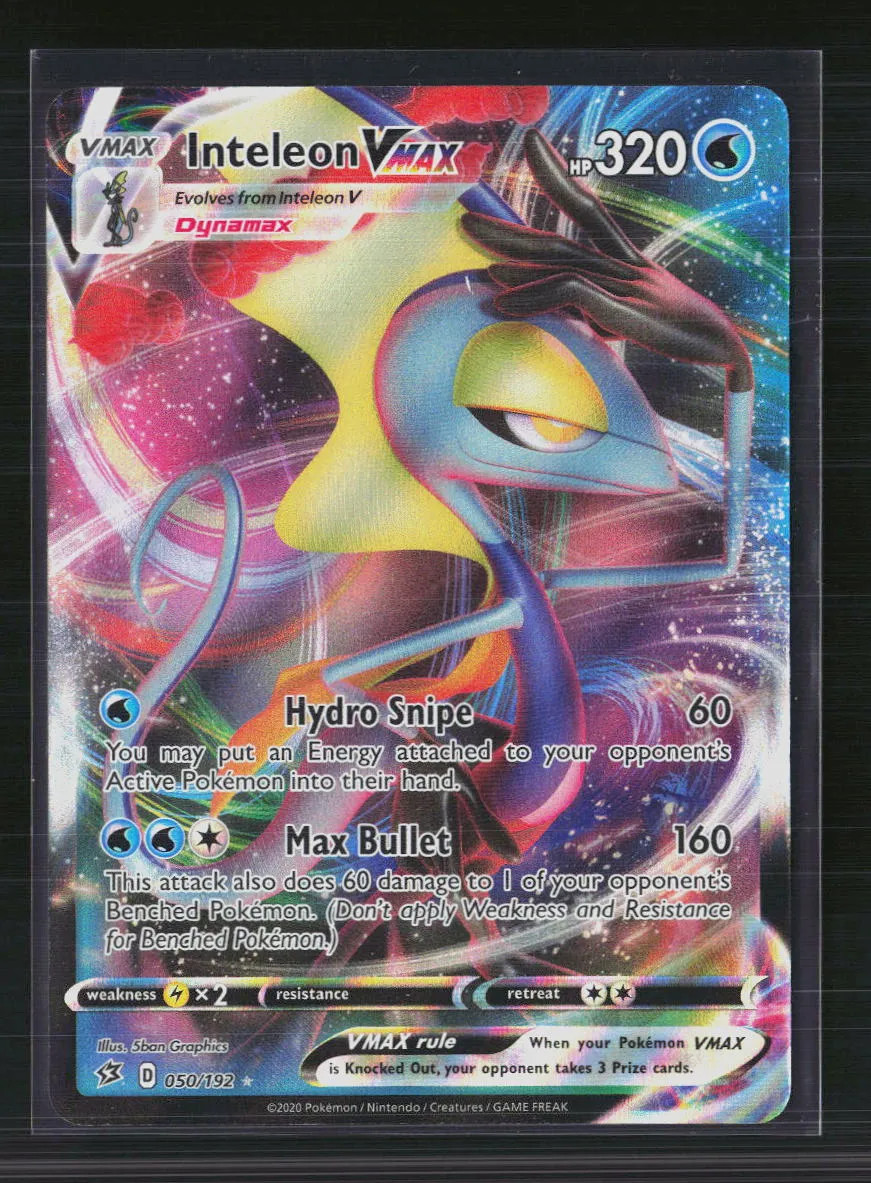 Pokemon 2020 Rebel Clash Inteleon VMAX #50/192