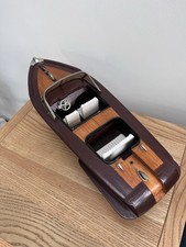 Vintage “Chris-Craft” Style  Runabout Boat Wooden Display Model On Stand.