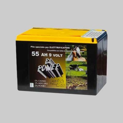 Pila Elettro Pascoli 9V 130Ah | Sicurezza per il tuo Bestiame 9 Volt