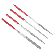 4 x Mini Diamond Needle File Set 120 Grits Small Metal Files for Glass Wood