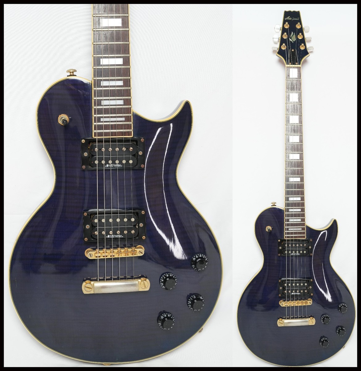 Aria Pro II PE-DLX See-Through Purple Flame Maple Top, 2000 Model