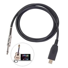 2m Guitar Audio Bass 1/4'' USB to 6.35mm Connection Instrument Cable