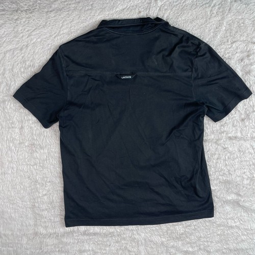 Lacoste Gr. 7 2XL Schwarz Poloshirt Offener Ausschnitt RN 87651 CA 16998 Frankreich M1 - Bild 3 von 7