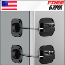 Fridge Lock Combination, Refrigerator Lock W Adhesive  Screws, Cabinet 2 Pack