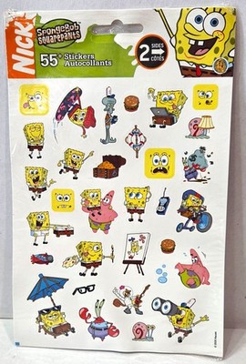 Nickelodeon SpongeBob SquarePants & Pals Stickers Viacom 55+ Stickers Sealed Vtg