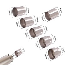 51MM-52/54/56/58/62/64 Universal Adapter Slip Exhaust Pipe Connector Motorcycle