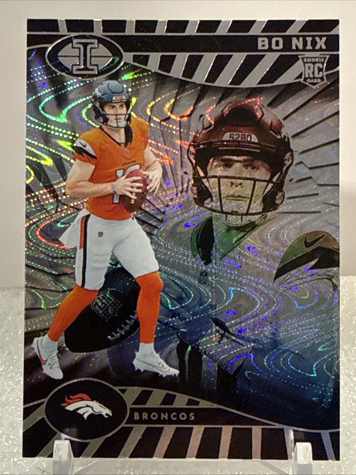2024 Panini Illusions - Swirls Trophy Collection SP Parallel #22 Bo Nix RC