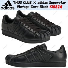 Size 7 - Thug Club x adidas Superstar Vintage Core Black for sale