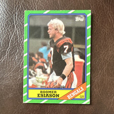 Topps 1986 Topps Boomer Esiason Rookie Card #255 Cincinnati Bengals. rookie card picture