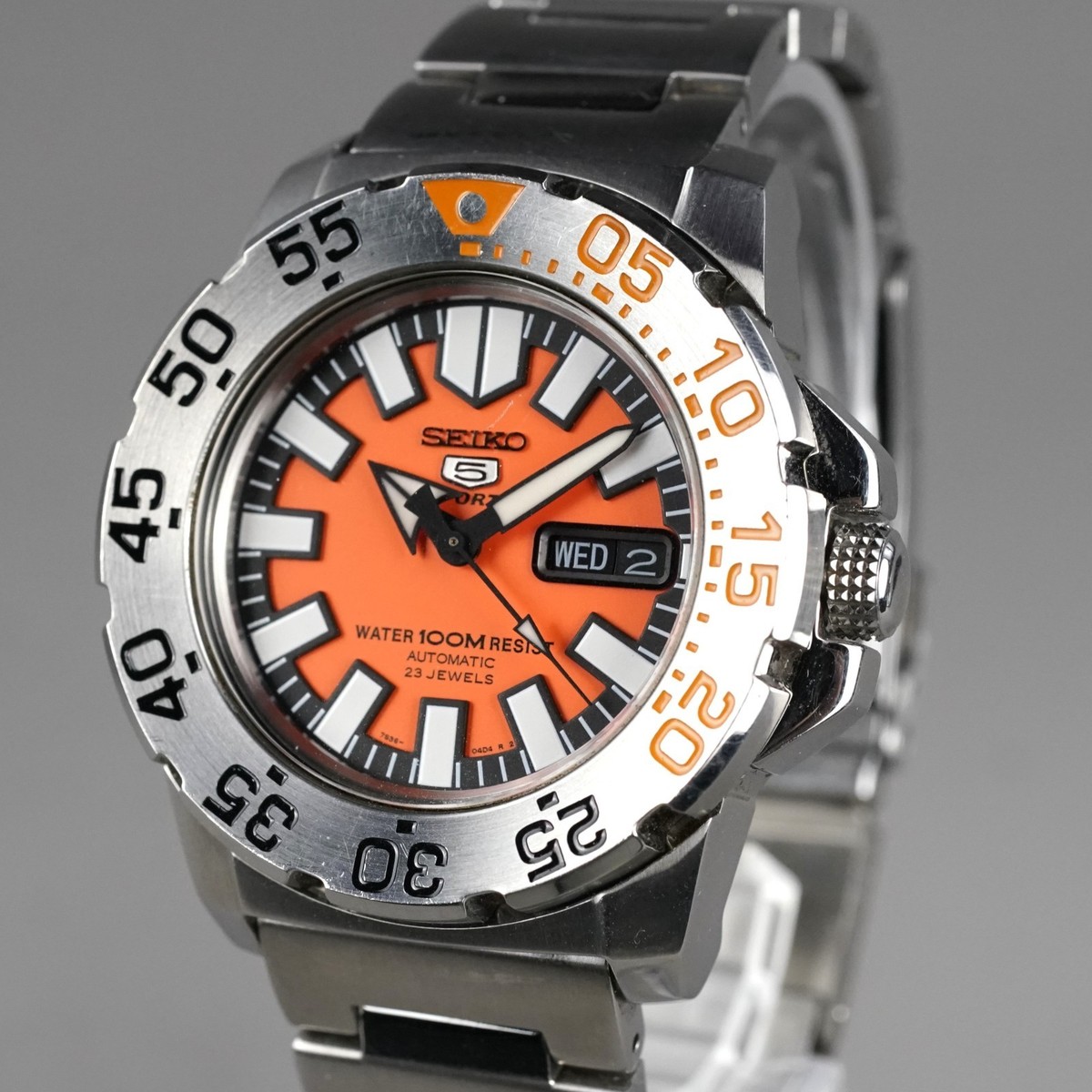 SEIKO Baby Monster Orange Dial 7S36-03D0 Automatic Vintage Men's