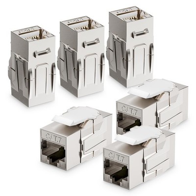 Keystone Kupplung RJ45 Geschirmt Netzwerk Cat7 Ethernet Adapter 12 Stk. 10Gb/s