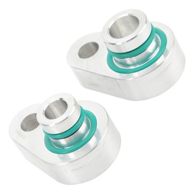 2-Piece Rear AC Block-Off Kit Aluminum Alloy Glossy Compact