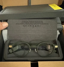 Even Realities G1 A  Smart Glasses (GREEN1) with Sunglass Clip and Clip Pouch