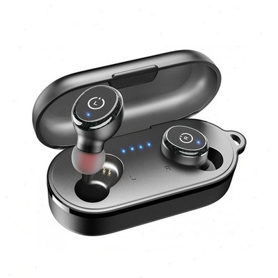 TOZO T10 Bluetooth Wireless Earbuds IPX8 Waterproof Stereo Headphones - Black