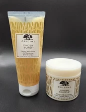 NEW Origins Ginger Souffle Body Cream 3 oz & Ginger Burst Body Wash 3.4 oz