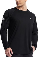 Men's UPF 50 Swim Rash Guard, Long Sleeve UV Sun Protection SPF