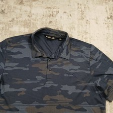 Travis Mathew Polo Shirt Mens XL Extra Large Blue Camouflage