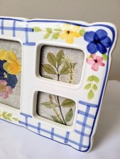 Ozark Flora Pressed Pansies Framed Art w/ Matching Glass Frame 6.5"x 8" Unique 