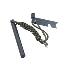 HUGE 5 x 1/2" FERRO ROD Fire Starter Survival Striker Flint Emergency Paracord