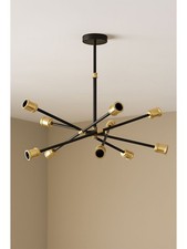 Deckenlampe Deckenleuchte 10-flammig E27 Retro Design Schwenkbar Beweglich Arme