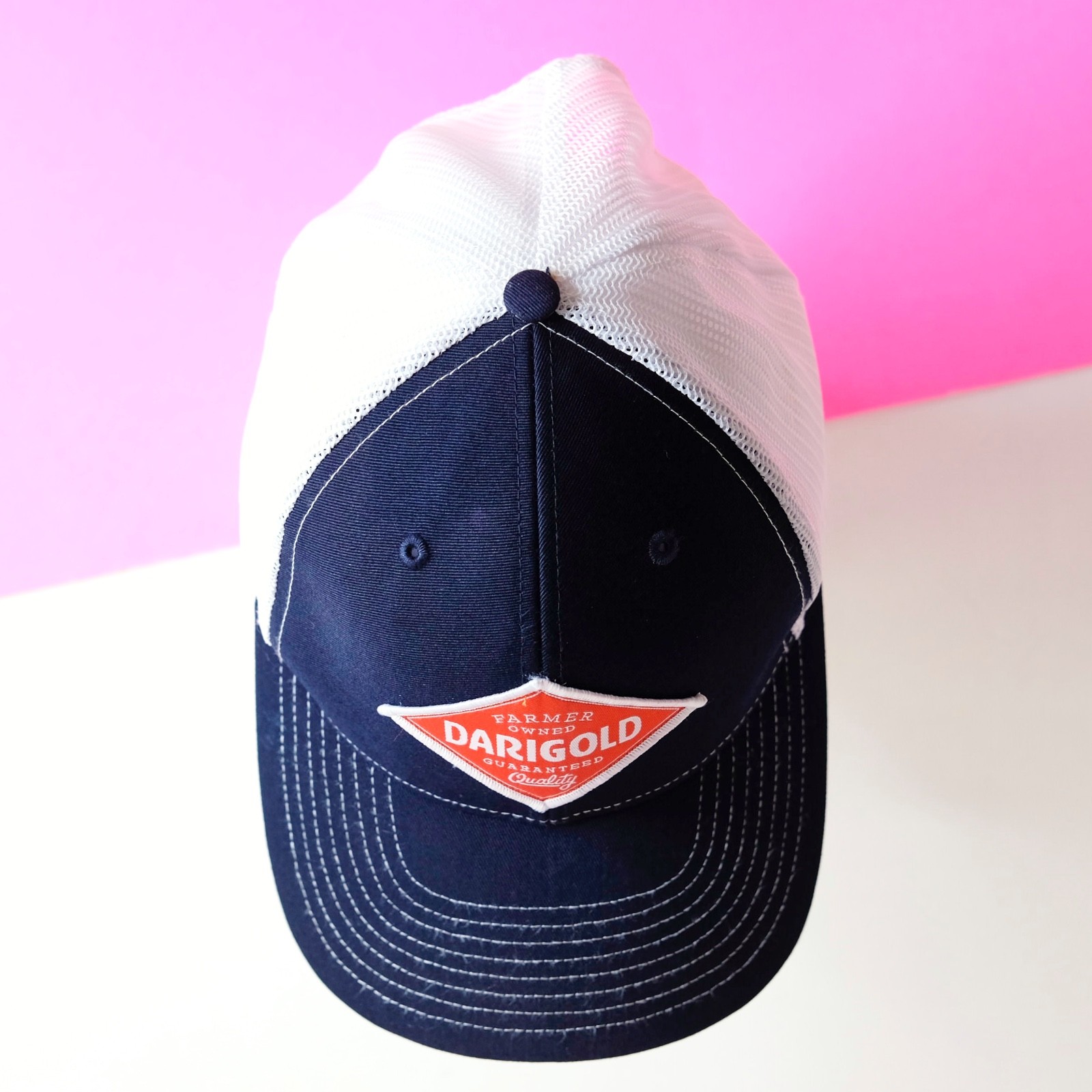 Darigold Diamond Patch Trucker Hat Logo Navy Blue… - image 10