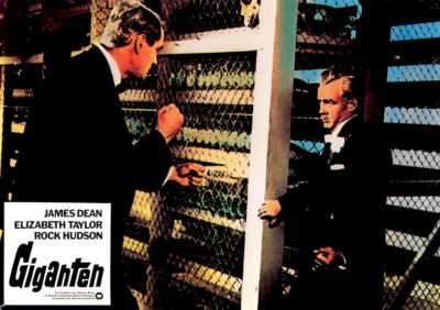 Giganten ORIGINAL Aushangfoto James Dean / Rock Hudson / Elizabeth Taylor