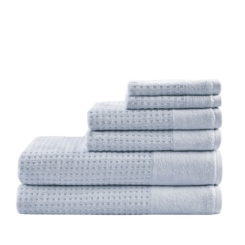 Juego de 6 toallas de baño antimicrobianas jacquard gofre de algodón - Imagen 15 de 96