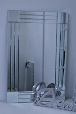 Stylish Modern Stunning triple Edged Wall Mirror Frameless Strips (Corner Block)