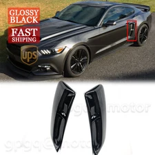 For Ford Mustang 2015-2023 Glossy Black Rear Fender Panel Side Body Flare Scoops