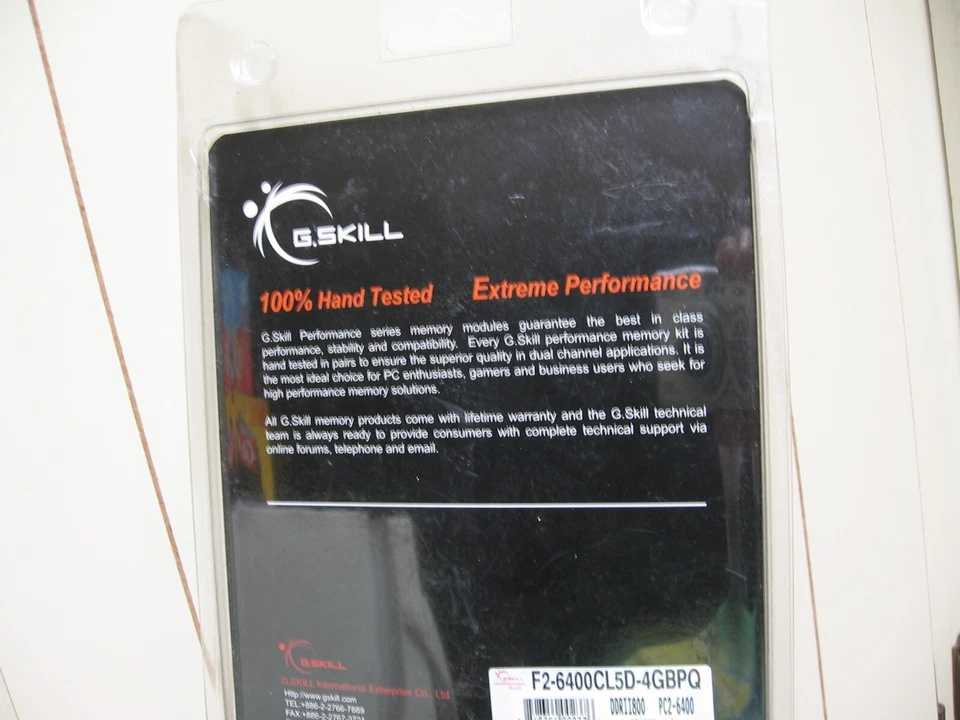 G.Skill Dual Channel Desktop Memory DDRII1GB, PC2-6400 CL 5-5-15 1.8v-2.0v - NEW - Image 4 of 4