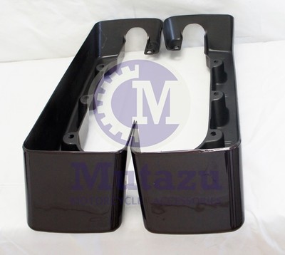 Mutazu Black Cherry no cut out  Saddlebag Extensions for 98-2013 Harley Touring 