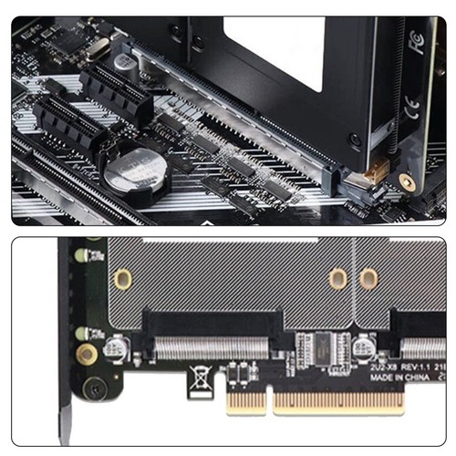 U.2 SSD to PCIe X8 Adapter PCIE 4.0 to Dual 2x U.2 SFF-8639 Disk Riser Card - Afbeelding 5 van 15
