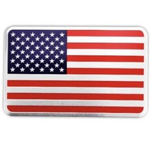  2 PACK 3D METAL American Flag Sticker Decal Emblem Truck Car Boat RV Fridge