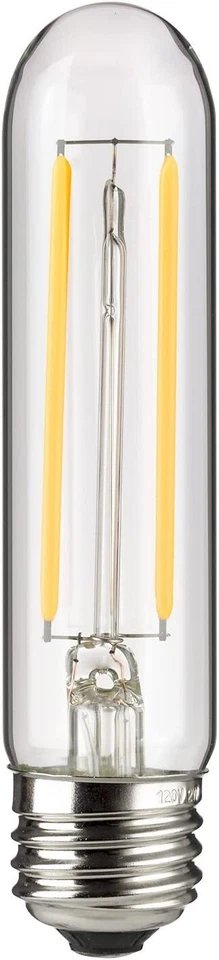 LED Filament T10 Tubular Light Bulb, 6W, 60W, 600LM, E26, 128 mm, 2700K, 6PK - Image 2 of 2