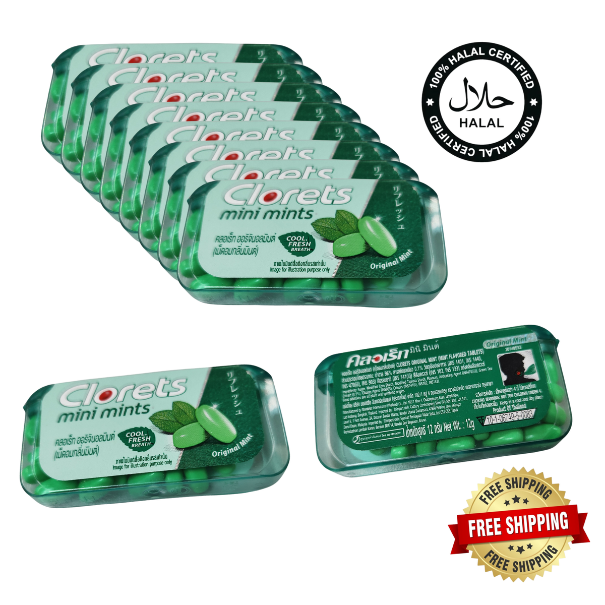 Clorets Mini Mints Breath Freshening Mouth Freshener Original Mint