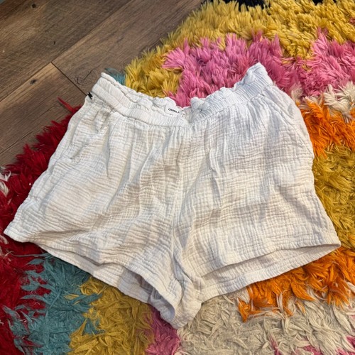 O'Neill Carla Crinkle Double Gauze Beach Shorts - Small - White