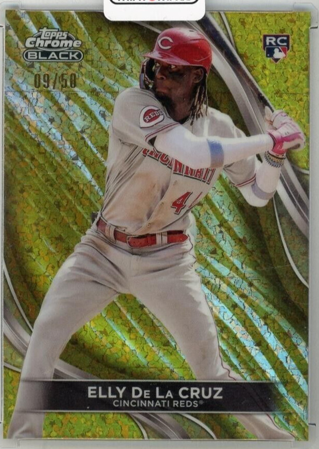 2024 TOPPS Chrome Black Elly De La Cruz /50 Gold Mini-Diamond Refractors #17