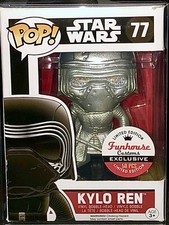 ONLY 50 MADE KYLO REN Funhouse Silver Diamond Star Wars Funko 77 POP! Figures